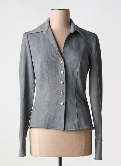 Top elasticitate mâneci lungi gri VERTIGO femme