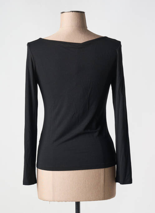 Tricou serigrafie cu strasuri mâneci lungi negru AQUAJEANS femme