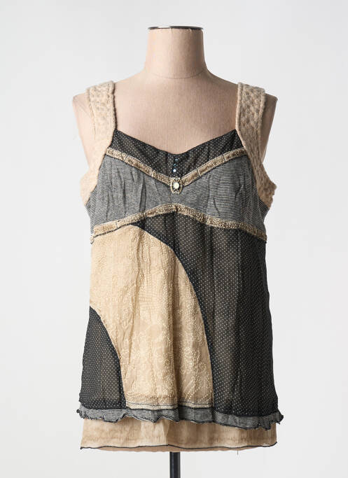 Tunică fără mâneci bej ELISA CAVALETTI femeie