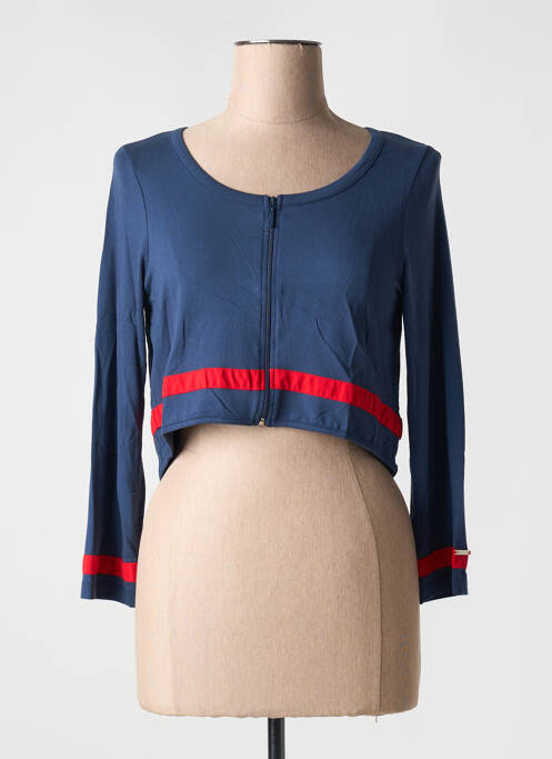 Vestă cu mâneci lungi elasticitate albastru MALOKA femme