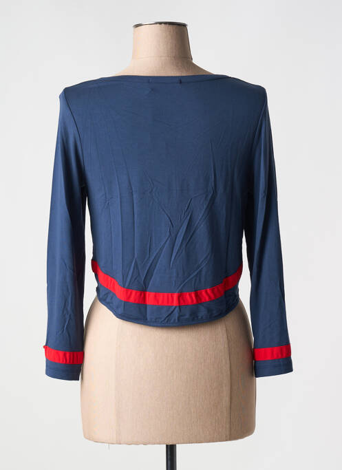 Vestă cu mâneci lungi elasticitate albastru MALOKA femme