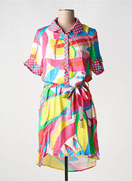 Rochie scurtă mâneci scurte mâneci scurte roz MADEMOISELLE SANS GÊNE femeie