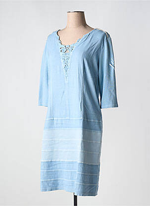 Rochie midi mâneci 3/4 mâneci 3/4 albastru ELISA CAVALETTI femeie