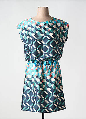 Rochie midi mâneci scurte mâneci scurte verde LA FEE MARABOUTEE femeie
