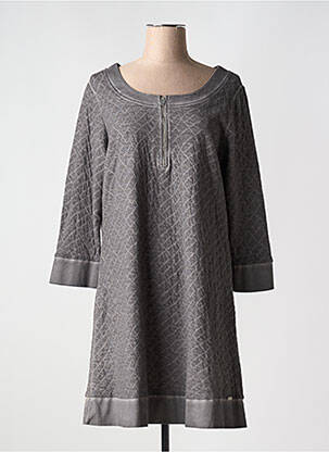 Rochie midi mâneci 3/4 mâneci 3/4 gri MALOKA femeie