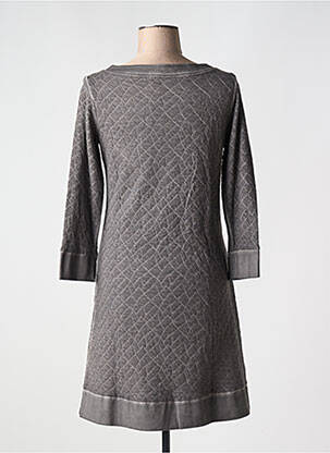 Rochie midi mâneci 3/4 mâneci 3/4 gri MALOKA femeie