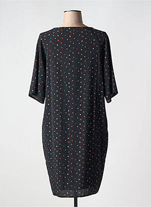 Rochie midi țesătură crep mâneci scurte negru LA FEE MARABOUTEE femeie