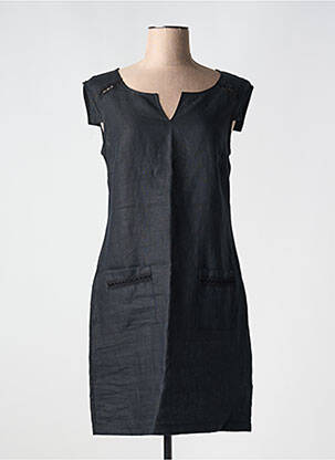 Rochie scurtă mâneci scurte mâneci scurte negru MALOKA femeie