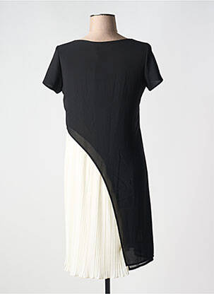 Rochie scurtă croială fluidă mâneci scurte negru POUSSIERE D'ETOLE femeie