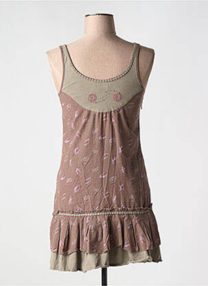Rochie scurtă fără mâneci fără mâneci maro BANDE ORIGINALE femeie