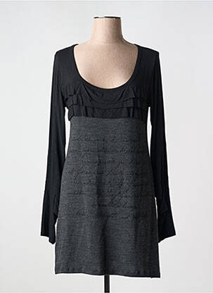 Rochie scurtă mâneci lungi mâneci lungi gri POUSSIERE D'ETOLE femeie