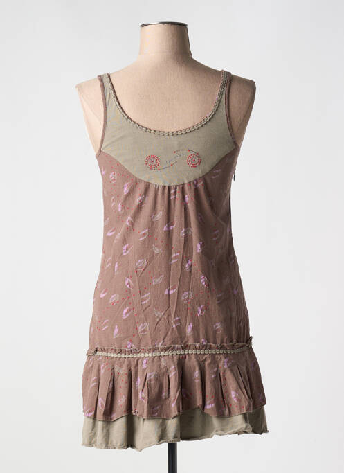 Rochie scurtă maro BANDE ORIGINALE femeie