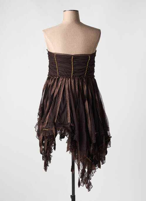 Rochie scurtă maro EMPHASIS femeie