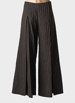 Pantalon evazat croială evazată maro COTTONADE femeie