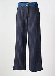 Pantalon evazat croială evazată albastru MALOKA femeie