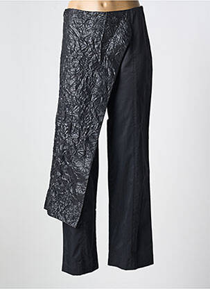 Pantalon drept croială dreaptă negru LAUREN VIDAL femeie