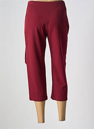 Pantalon trei sferturi croială dreaptă roșu COCO MENTHE femeie