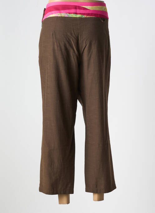 Pantalon trei sferturi maro AVENTURES DES TOILES femeie