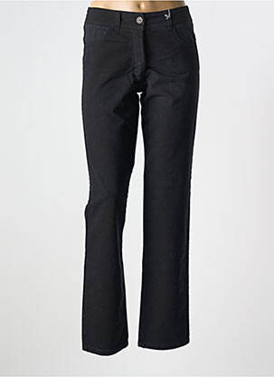Pantalon drept elasticitate mărime normală negru POUSSIERE D'ETOLE femeie