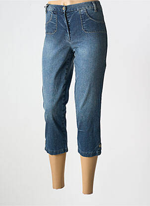 Pantalon trei sferturi elasticitate mărime normală albastru ROSA ROSAM femme