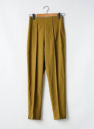 Pantalon slim talie elastică mărime normală verde LAUREN VIDAL femeie