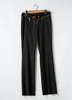 Pantalon drept țesătură poplin mărime normală negru VERTIGO femeie