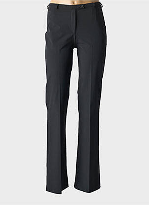 Pantalon evazat talie cu cleme talie înaltă negru LA FEE MARABOUTEE femeie