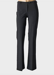 Pantalon evazat talie cu cleme talie înaltă negru LA FEE MARABOUTEE femeie