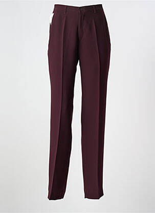 Pantalon drept talie cu cleme talie înaltă violet VERTIGO femeie