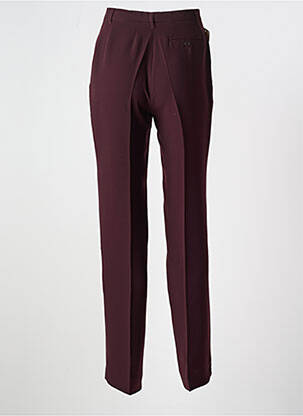 Pantalon drept talie cu cleme talie înaltă violet VERTIGO femeie