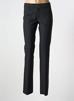 Pantalon drept talie cu cleme talie înaltă negru VERTIGO femeie