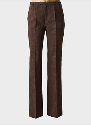 Pantalon evazat talie cu cleme talie înaltă maro VERTIGO femeie