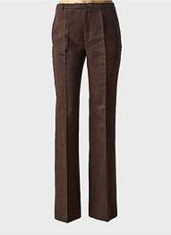 Pantalon evazat talie cu cleme talie înaltă maro VERTIGO femeie