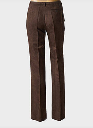 Pantalon evazat talie cu cleme talie înaltă maro VERTIGO femeie