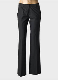 Pantalon evazat închidere cu fermoar sub clapetă cu cârlig talie înaltă negru VERTIGO femeie