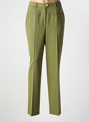 Pantalon drept țesătură crep mărime normală verde ROSA ROSAM femeie