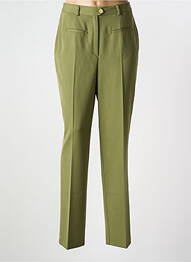 Pantalon drept țesătură crep mărime normală verde ROSA ROSAM femme