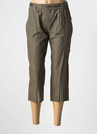Pantalon trei sferturi croială dreaptă mărime normală verde POUSSIERE D'ETOLE femme