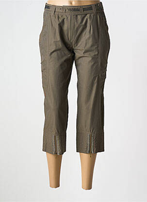 Pantalon trei sferturi verde POUSSIERE D'ETOLE femeie