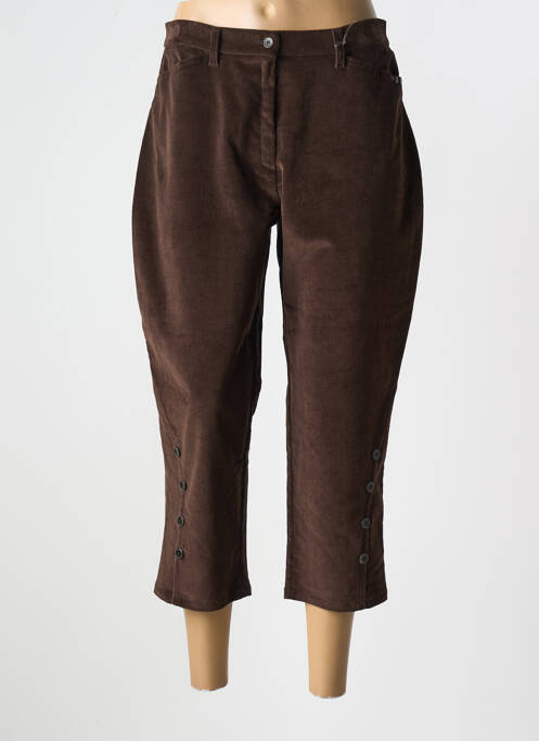 Pantalon trei sferturi elasticitate mărime normală maro ROSA ROSAM femme