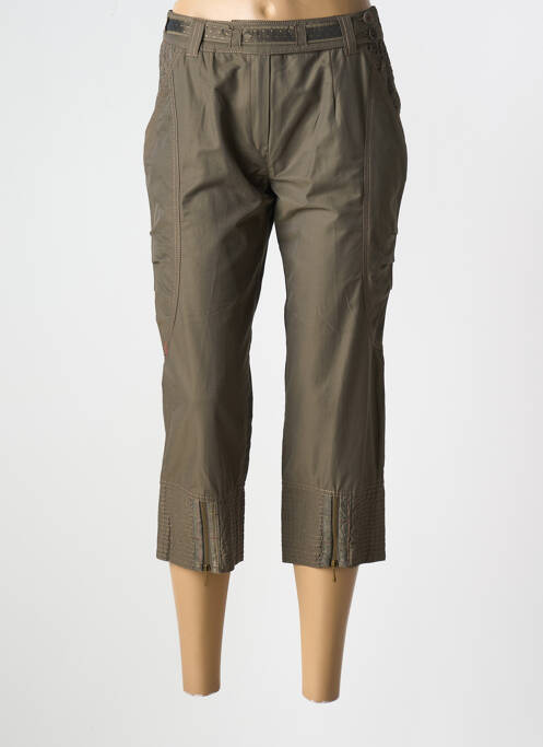 Pantalon trei sferturi verde POUSSIERE D'ETOLE femeie