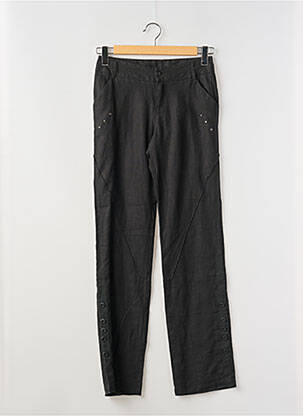 Pantalon drept țesătură crep mărime normală negru SALT & PEPPER femeie