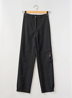 Pantalon drept țesătură crep talie înaltă negru ROSA ROSAM femeie