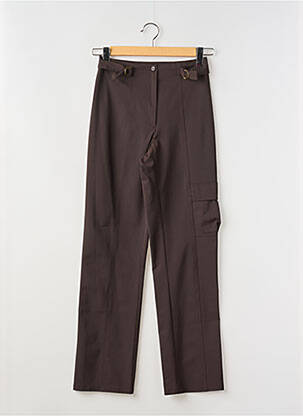 Pantalon cargo croială dreaptă talie înaltă maro ROSA ROSAM femeie
