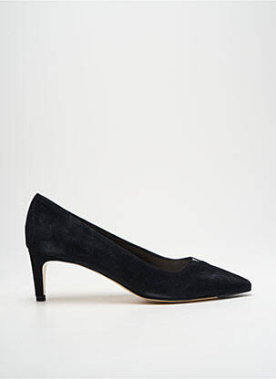 Pantofi cu toc nubuc toc de 4 la 6 cm negru PARALLELE femeie