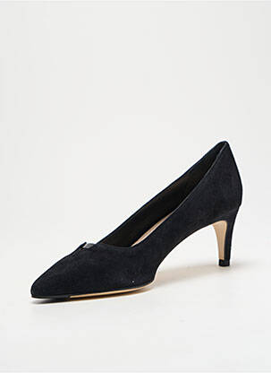 Pantofi cu toc nubuc toc de 4 la 6 cm negru PARALLELE femeie