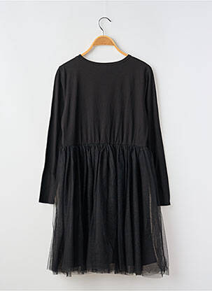 Rochie midi guler rotund mâneci lungi negru MINI MOLLY fată
