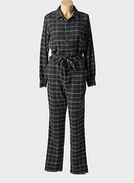 Salopetă-pantalon buzunare mâneci lungi gri CLOUD9 femeie