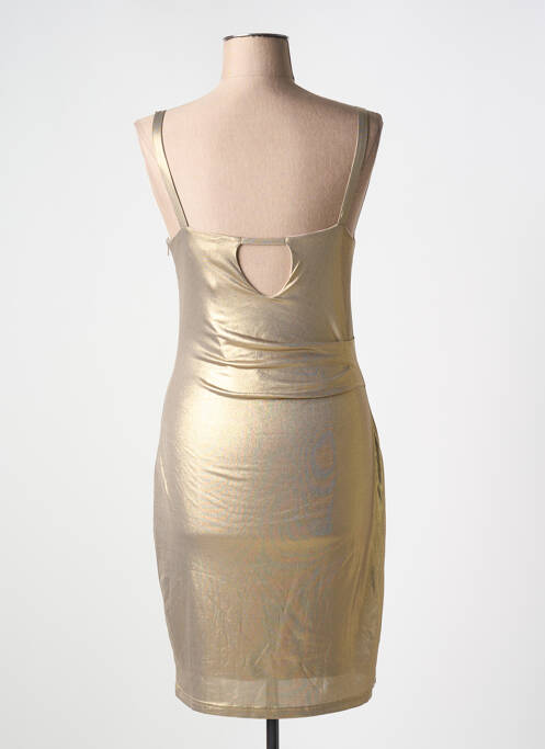 Rochie scurtă croială cambrată bretele subțiri auriu MOLLY BRACKEN femme