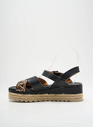 Sandale/pantofi decupați material neted toc de 4 la 6 cm negru MINKA DESIGN femeie